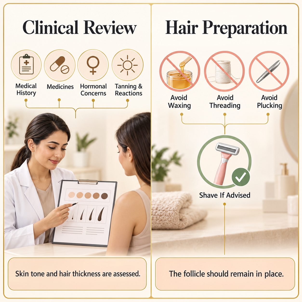 Before Laser Hair Reduction Treatment
